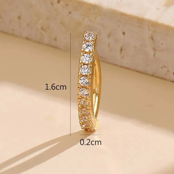 🆕 Simple Rhinestone Decor Clicker Navel Belly Button Ring Body Jewelry - Picture 4 of 6